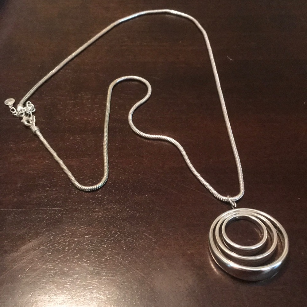 Silver 3D Rotating Necklace